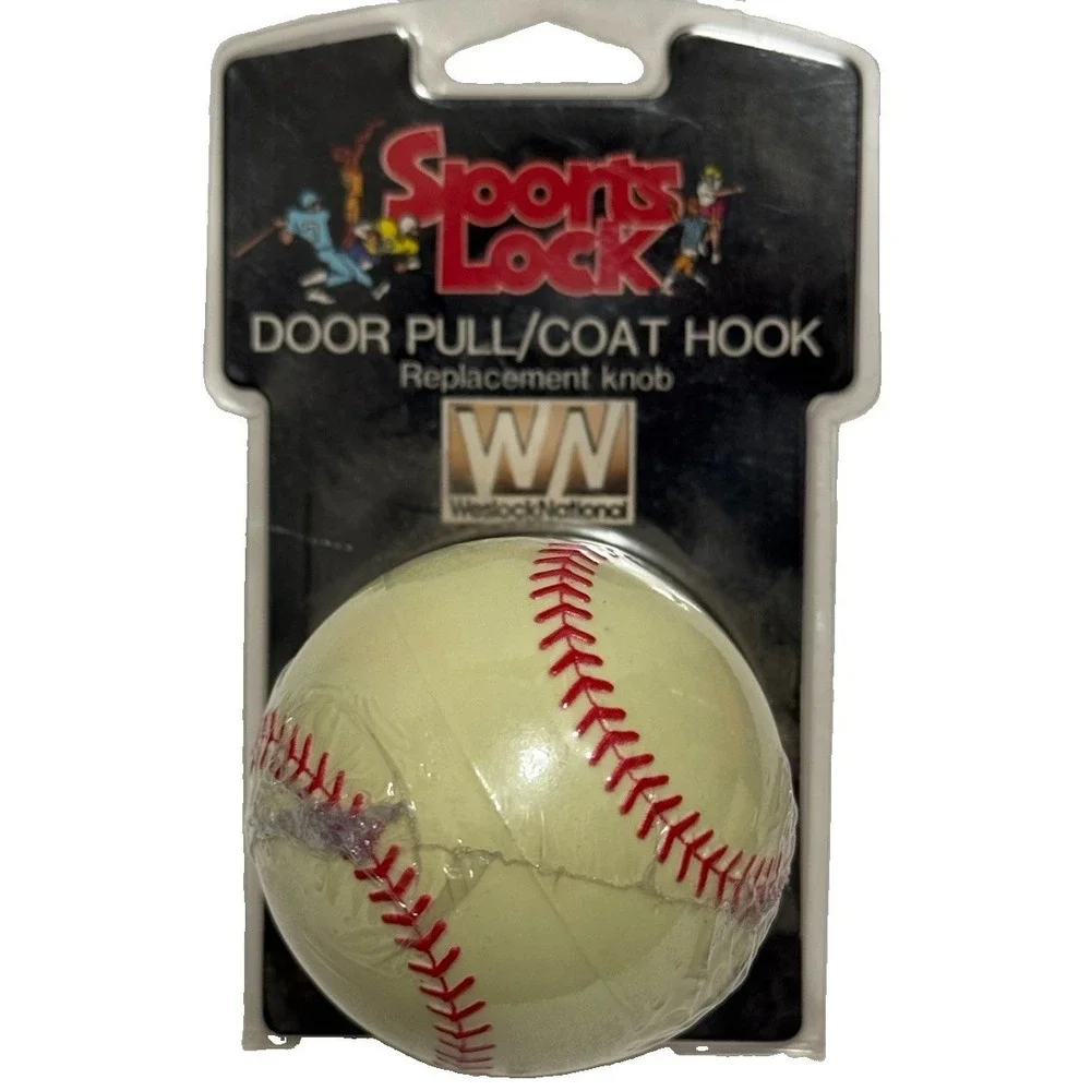 VTG, BASEBALL  Novelty Door Pull/ Hook. Westlock National Sports. Sealed